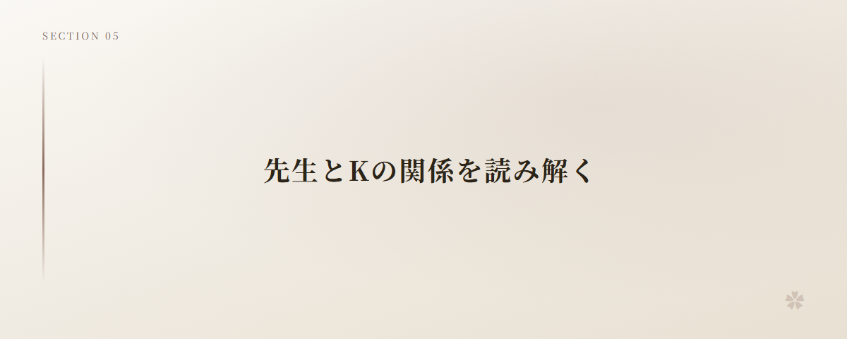先生とKの関係を読み解く