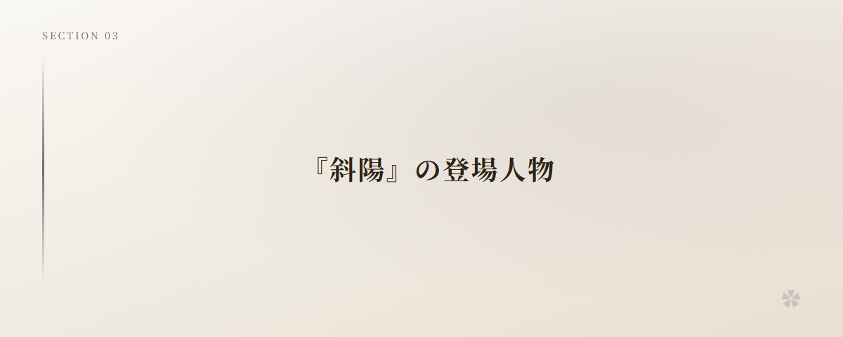 『斜陽』の登場人物