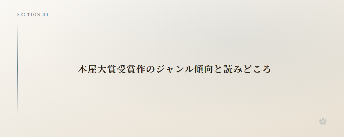 本屋大賞受賞作のジャンル傾向と読みどころ