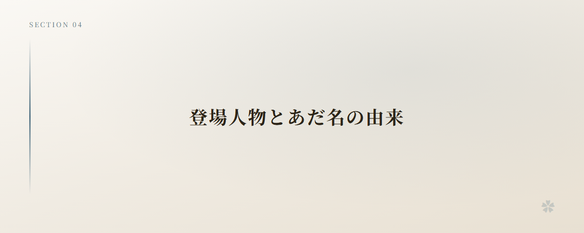 登場人物とあだ名の由来