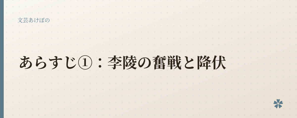 あらすじ①：李陵の奮戦と降伏
